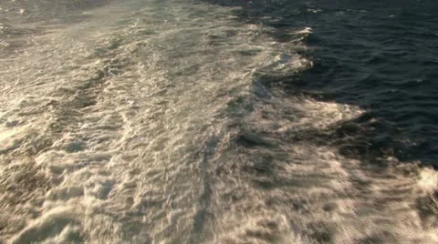 Wave at stern of ship Stock Footage 12050374