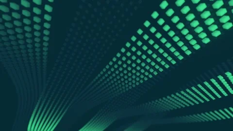 Wave streams of burning particles modern background. 3d rendering loop animation Stock Footage 246671743