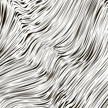 Wave Stripe Background. Grunge Line Textured Pattern Illustrazione stock