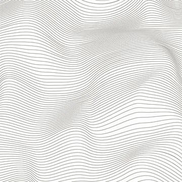 Wave Stripe Background. Grunge Line Textured Pattern Illustrazione stock