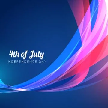 Wave style 4th of july Stock Illustration