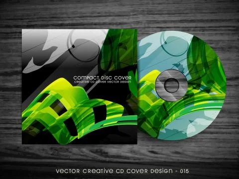 Wave style cd cover Stock-Illustration