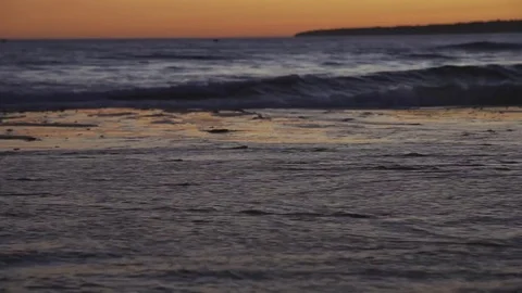 Wave in sunset. Close up Stock Footage 84234118