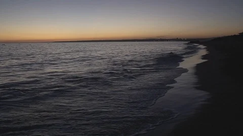 Wave in sunset. Close up Video stock 88475684