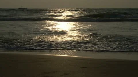 Wave sunset 스톡 동영상 20526532