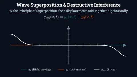 Wave superposition and destructive interference 動画素材 335953384