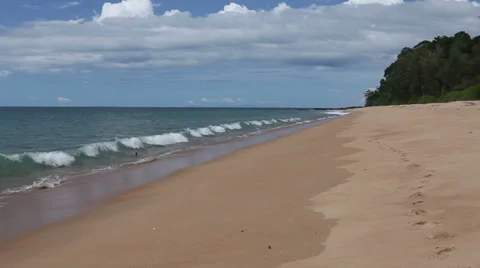 Wave surf at the beach Stock Footage 35971251