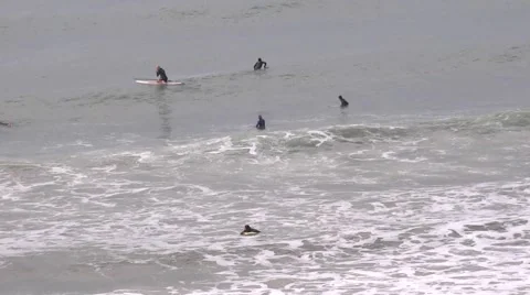 Wave surfing flat sea Stock-Footage 48389968