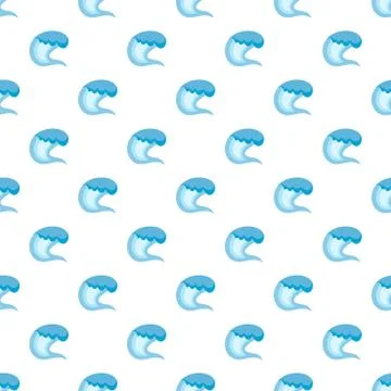 Wave surfing pattern seamless Stock Illustration