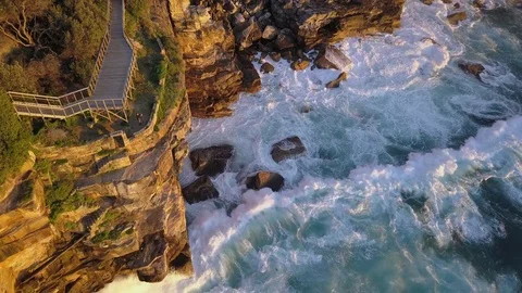 Wave Swell Cliff Stock Footage 78520400