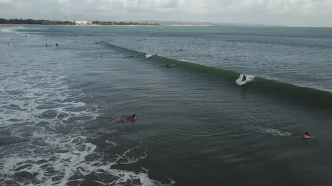 The wave swept over the surfer Video stock 138731867