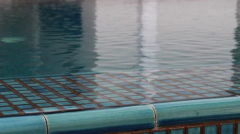 Wave on swimming pool Stock Footage 53878838