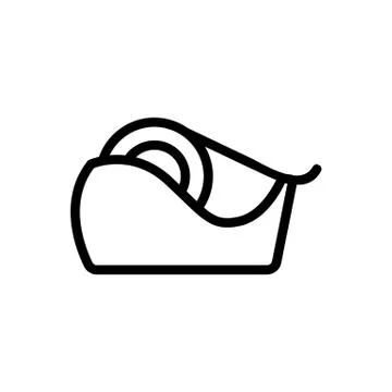 Wave tape holder icon vector outline illustration Ilustración de archivo