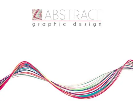 Wave. Template with variegated thin strips. Vector graphics Stock Illustration