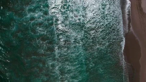Wave texture from above drone view Stock Footage 273844360