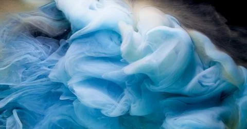 Wave texture paint cloud blue ink water fume fog Stock Illustration