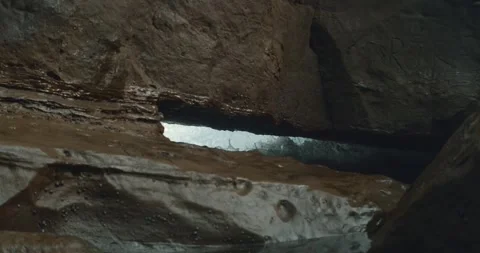 Wave through rock Stock Footage 247524166