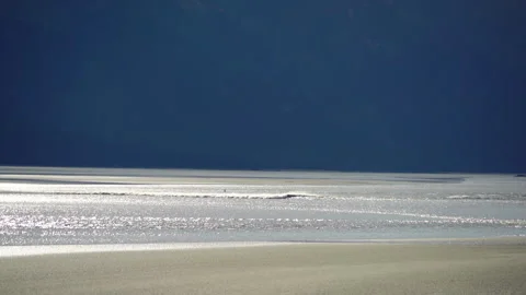 Wave from Tidal Bore on Turnagain Arm in Alaska Stock Footage 268643623