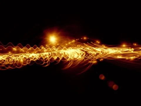 Wave of tiny lights Stock Illustration