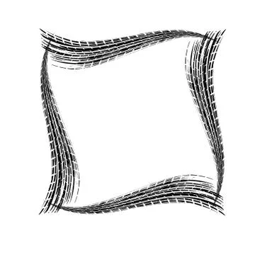 Wave tire frame Illustrazione stock