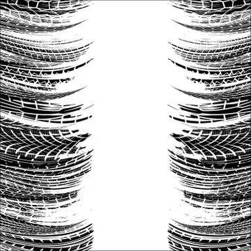 Wave tire track background Stock Illustration