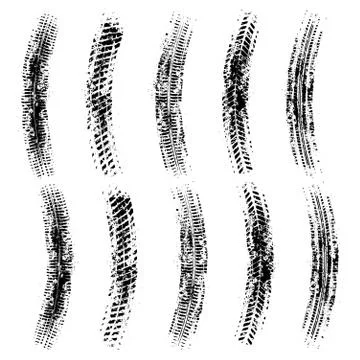 Wave tire tracks Stock Illustration