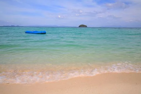 Wave touching the beach Stock Photos