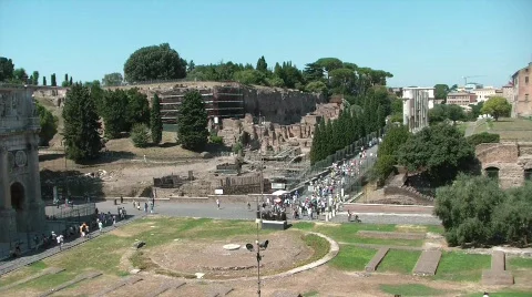 Wave of tourists Stock Footage 524227
