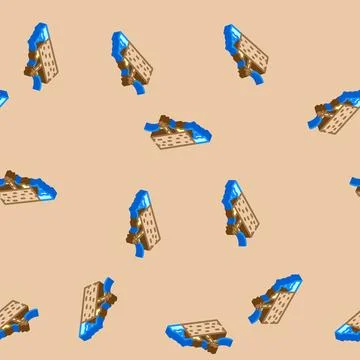 Wave transmission tidal power isometric icon seamless pattern Stock Illustration