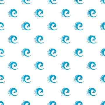 Wave tsunami pattern seamless Stock Illustration