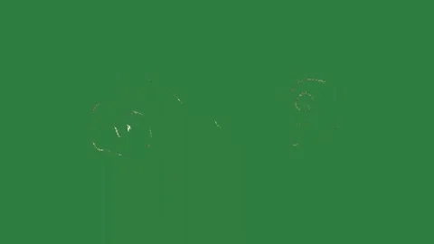 Wave on two circles it swirl pattern crescent cartoonish figure Stock Footage 335978730