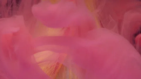 Wave vapor flower drop paint tulip liquid acrylic Stock Footage 339780229