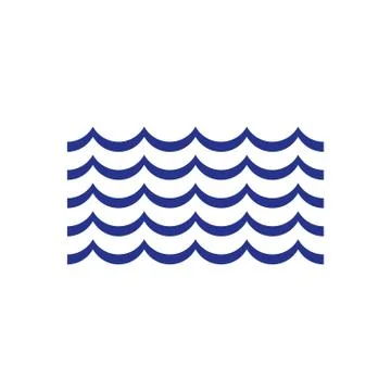 Wave vector icon on white background. Flat design. Stock Illustration