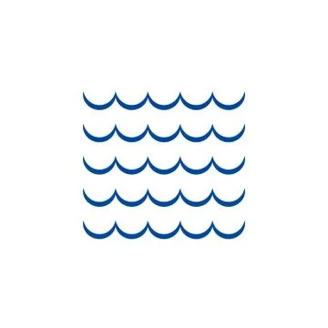 Wave vector icon on white background. Flat design. Stock Illustration