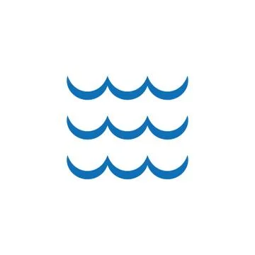 Wave vector icon on white background. Flat design. Stock Illustration