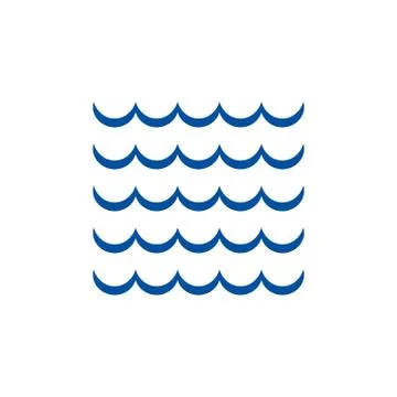 Wave vector icon on white background. Flat design. Stock Illustration