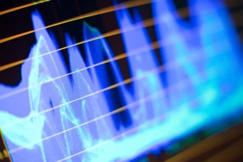 Wave view in a process of editing video production Foto stock