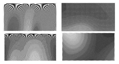 Wave vintage gradient set. Dots Background. Grunge Pattern. Pop-art Fade Over Stock Illustration