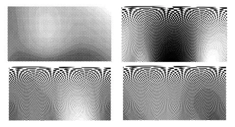 Wave vintage gradient set. Dots Background. Grunge Pattern. Pop-art Fade Over 스톡 일러스트