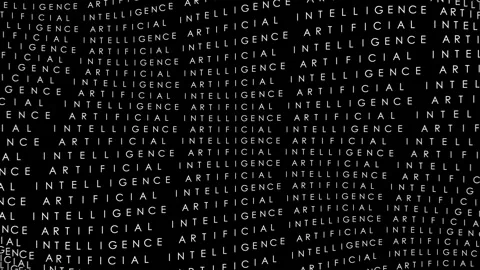 Wave Wall Animation Of Text Of Artificial Intelligence Texture Element Stock Footage 252629110