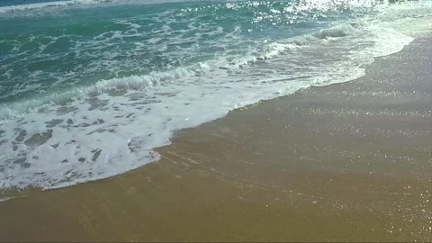 Wave Washing Into the Beach Stock-Footage 101054133