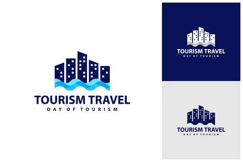Wave Water City logo vector template, Creative City Water Wave logo design .. Stock Illustration