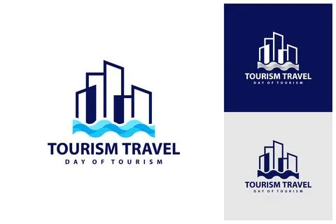 Wave Water City logo vector template, Creative City Water Wave logo design .. Stock Illustration