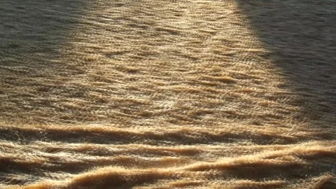 Wave of water flowing in Ping river, Chiangmai  province Thailand. Stock Footage 251508083