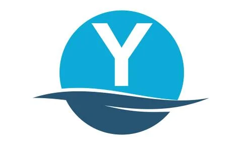 Wave water Initial Y Stock-Illustration