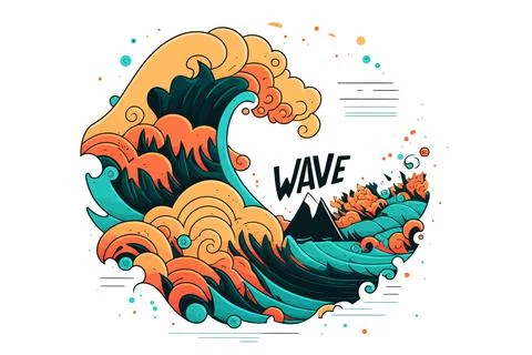 Sketch Wind or Water Wave Vector Graphic by IrynaShancheva · Creative  Fabrica