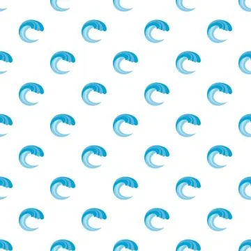 Wave water nature pattern seamless Stock Illustration