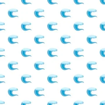 Wave water sea pattern seamless Stock Illustration