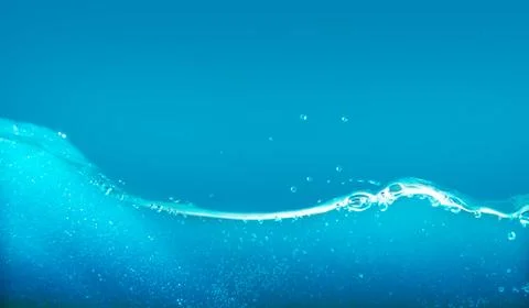 Wave water splashes bubbles Stock Photos