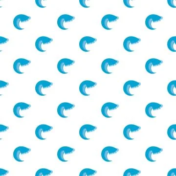Wave water summer pattern seamless Stock Illustration